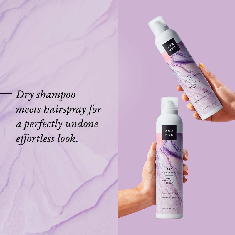 SGX NYC Dry Texture Spray - 3-in-1 Versatile Dry Shampoo and Hairspray for Refreshed Hair - 6.5 oz - UV Protection, Paraben Free, Vegan Friendly, Cruelty Free - Image 3